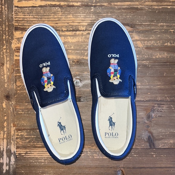 Polo Ralph Lauren Keaton Polo Bear Slip On Sneakers - Picture 12 of 13